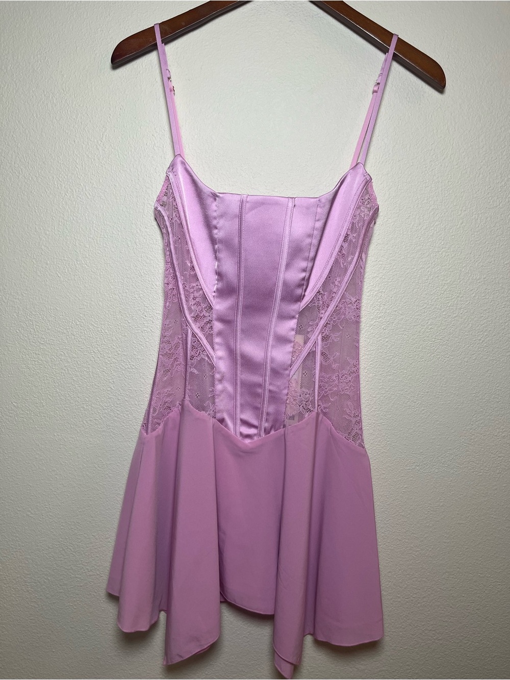 Hello Polly Lace-Trim Dress - Women’s Mini Dress